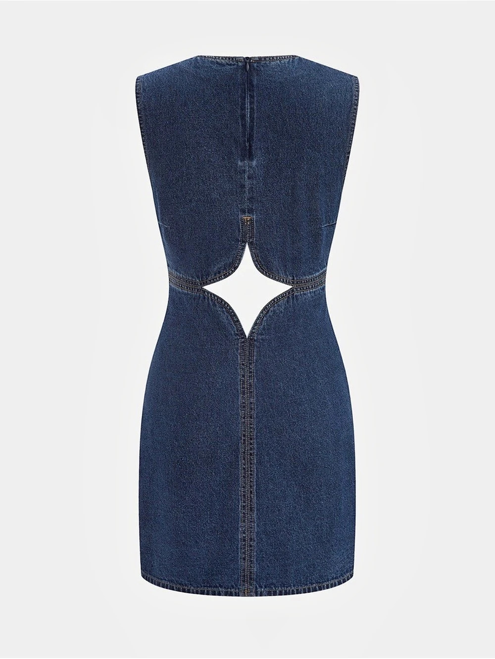Commense Blue Denim Cutout Mini Dress - Picture 3 of 5